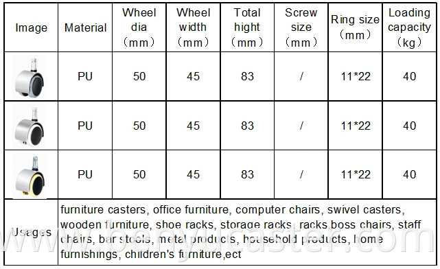 2 Inch Stainless Steel Caster Wheel